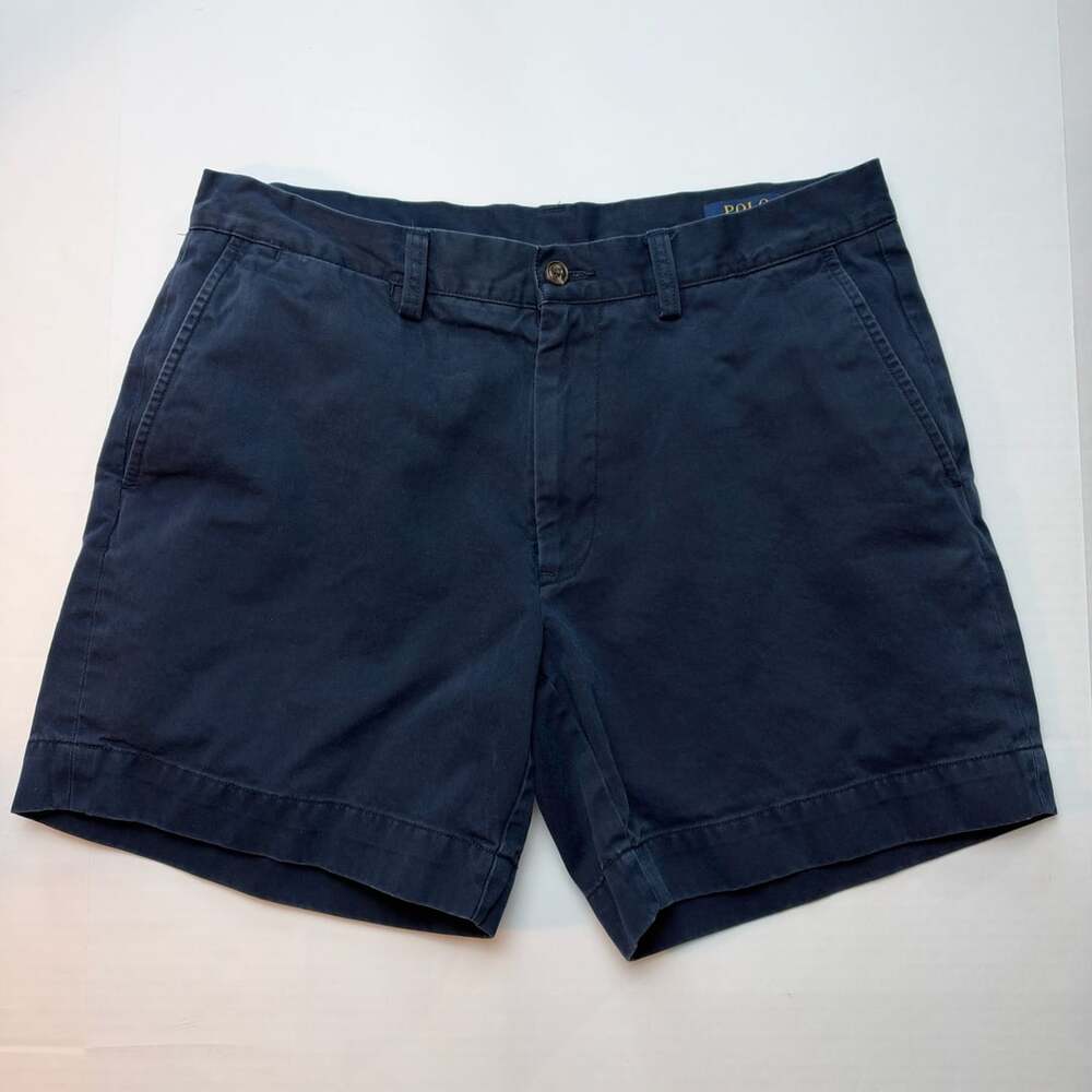 Polo Ralph Lauren Classic Fit 6 Shorts Size 32 Navy Blue Cotton Chino